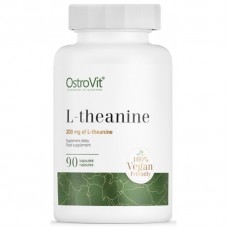 OstroVit uztura bagātinātājs L-theanine (L-teanīns) 200mg, 90 kaps.